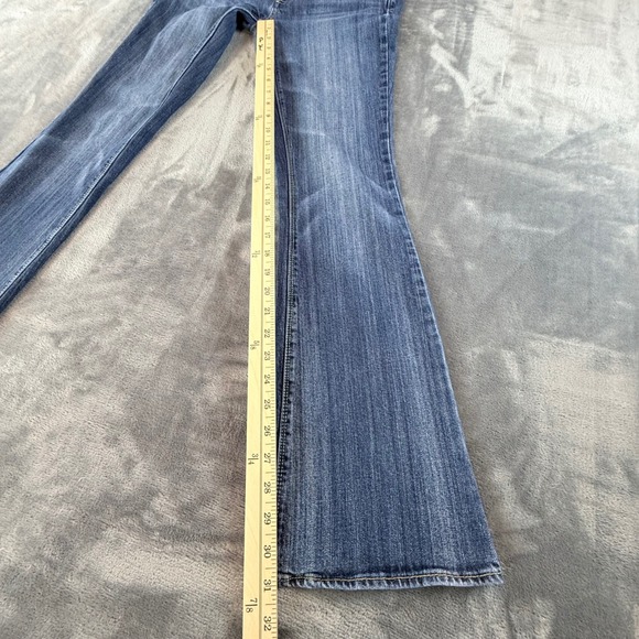 American Eagle Artist Jeans Womens 4 Regular Medium Wash Flare Stretch Low Rise - Picture 7 of 8